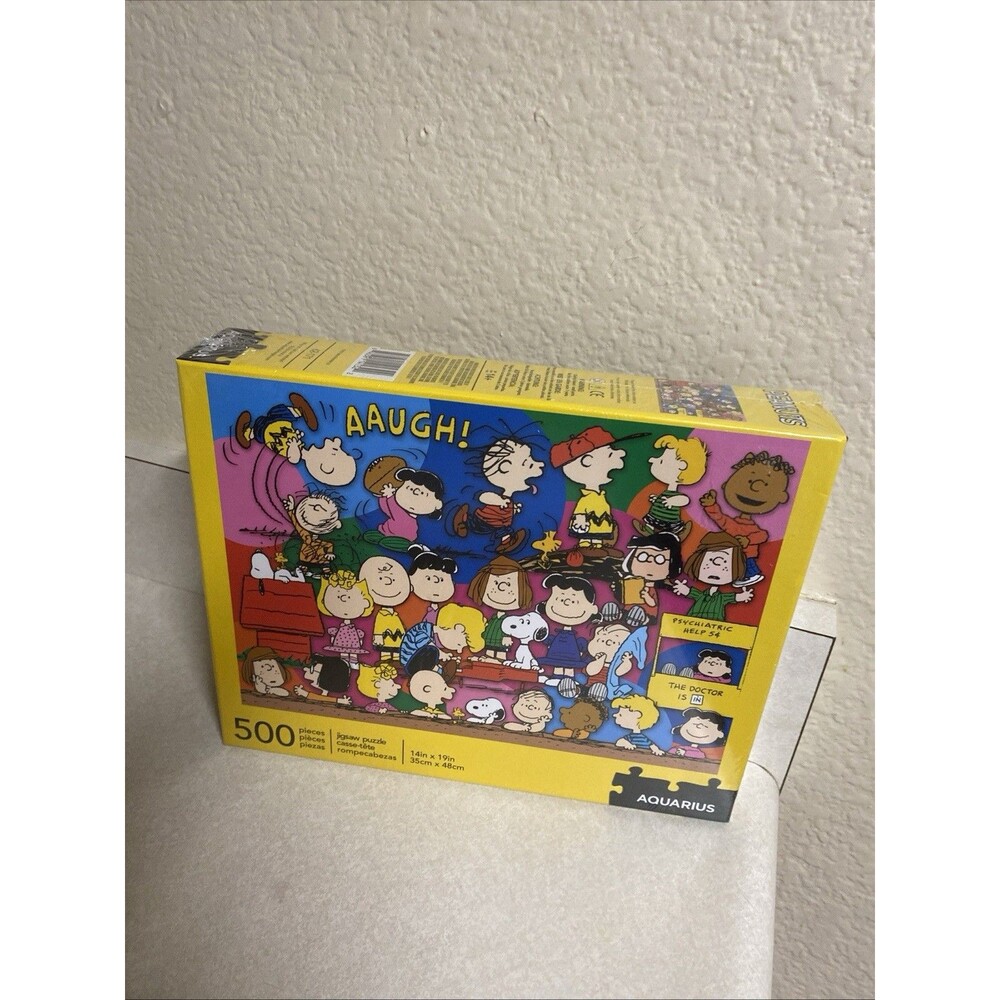 Factory Sealed Aquarius 500 Piece Peanuts Charlie Brown Jigsaw Puzzle #62-171